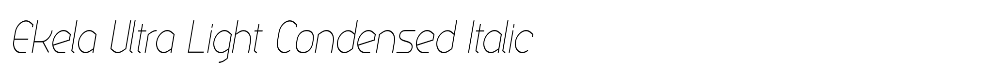 Ekela Ultra Light Condensed Italic image